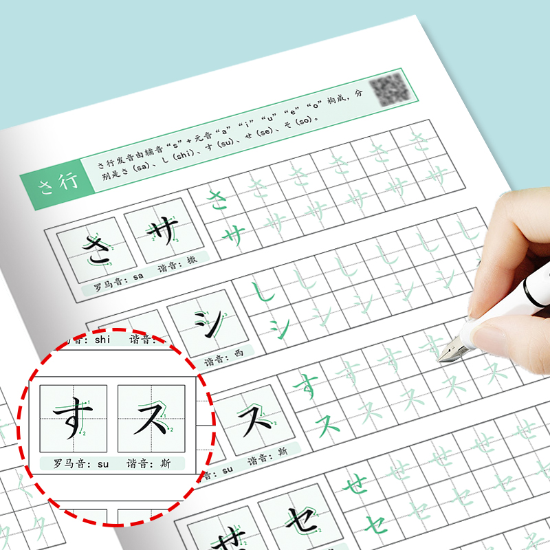 Chinese Calligraphy Practice Book - Japanese Calligraphy Starter Kit - Katakana