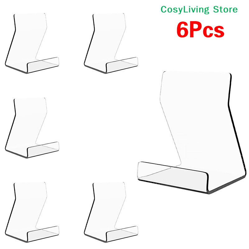 Clear Acrylic Book Stand Holder - 1/2/6Pcs Transparent Desktop Acrylic Display Stand