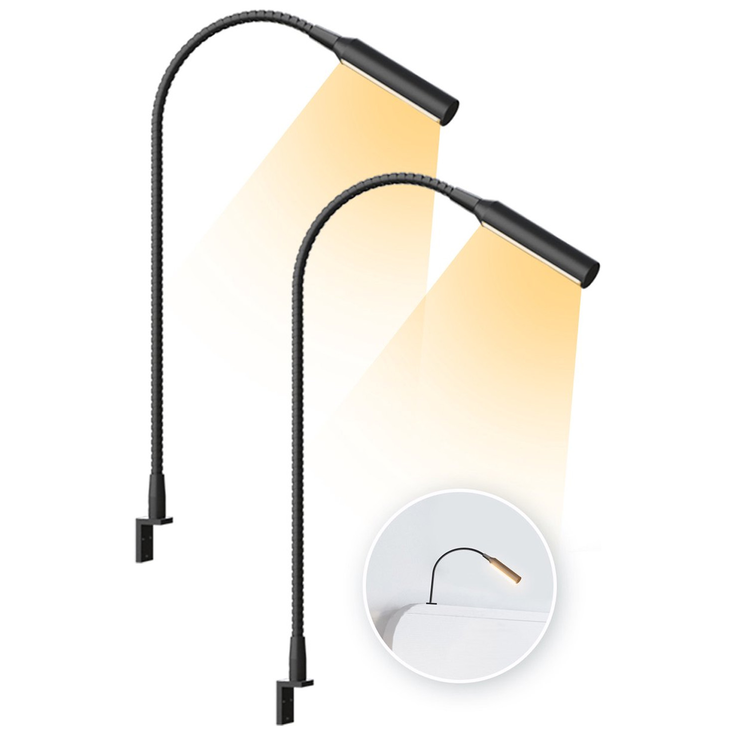 2pcs LED Reading Lamp with Dim - огляд і ціна Books
